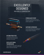 ClickTronic 3,5 mm AUX-kabel, stereo Premium-kabel | 1x 3,5 mm jackplugg 1x 3,5 mm jackplugg | 1,5 m | OFC innerleder