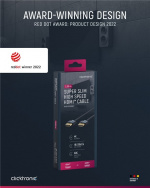 ClickTronic Ultratynn høyhastighets HDMI™-kabel med Ethernet Premium-kabel | 1x HDMI™-kontakt 1x HDMI™-kontakt | 2,0 m | UHD 4K @ 60 Hz