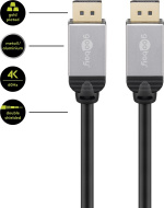 Goobay DisplayPort™-tilkoblingskabel Displayport™-plugg > Displayport™-plugg, 3 m