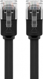 Goobay CAT 6 flat patchkabel, U/UTP, svart kobberleder (CU), 3 m Goobay CAT 6 flat patchkabel, U/UTP, svart kobberleder (CU), 3 m