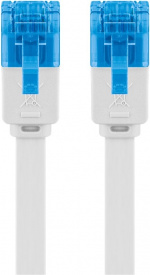 Goobay CAT 6A flat patchkabel, U/UTP, hvit kobberleder (CU), 0,5 m Goobay CAT 6A flat patchkabel, U/UTP, hvit kobberleder (CU), 0,5 m