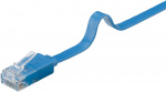 Goobay CAT 6 flat patchkabel, U/UTP, blå kobberleder (CU), 2 m