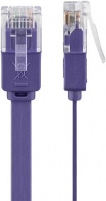 Goobay CAT 6 platt patchkabel, U/UTP, violett kopparledare (CU)