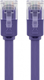 Goobay CAT 6 platt patchkabel, U/UTP, violett kopparledare (CU)