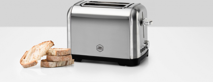 OBH Nordica Metropolitan brødrister, for 2 skiver, stål OBH Nordica Metropolitan brødrister, for 2 skiver, stål