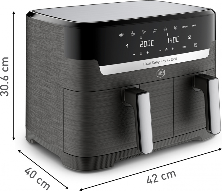 OBH Nordica Dual Easy Fry & Grill frityrgryte, 8,3 liter OBH Nordica Dual Easy Fry & Grill frityrgryte, 8,3 liter