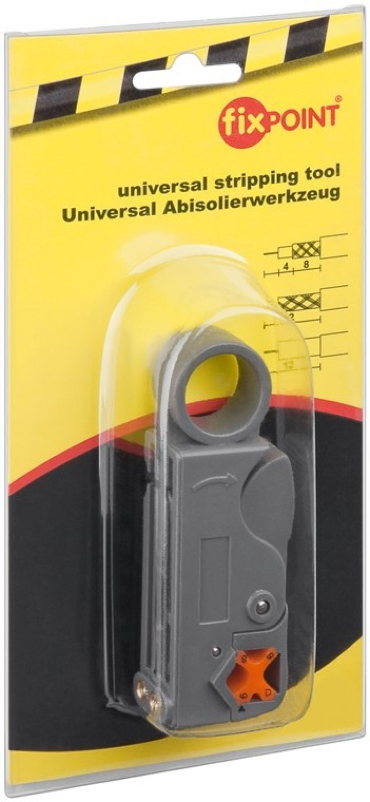 Fixpoint Kabelskreller med 2 skjæreblad skrellelengde: min. 4 mm, 6 mm, 8 mm og maks. 12 mm