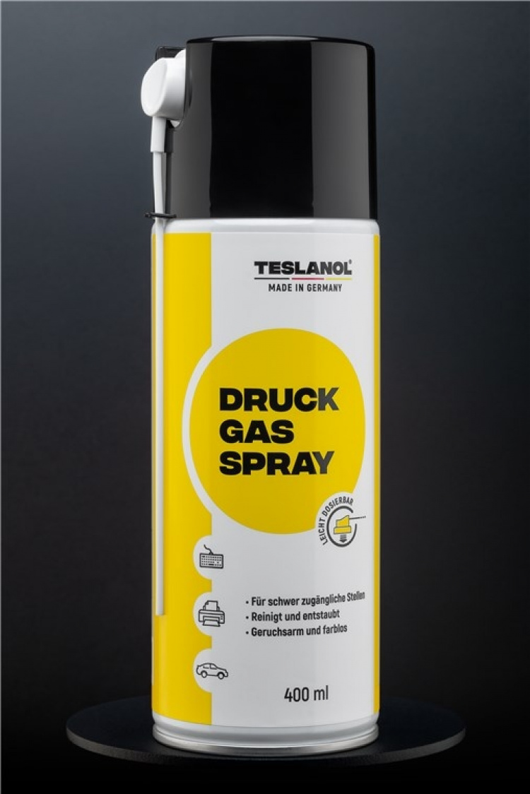 Teslanol Trykkluftspray for rengjøring og avstøving av elektronisk og finmekanisk utstyr - 400 ml