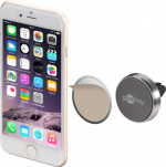 Goobay Universell magnetisk holder i slank design For enkel og sikker festing av små mobile enheter i bilen