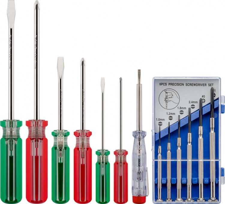 Goobay Loddeboltsett og verktøysett i praktisk veske, 20-delt tilbehørssett med loddebolt, skrutrekker, phillips-tester, tang