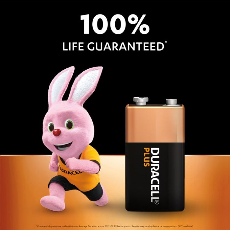 Duracell 6LR61/6LP3146/9 V Block (MN1604) batteri, 1 stk. blisterpakning alkalisk manganbatteri, 9 V