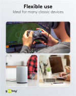 Goobay Micro-USB til USB-A tekstilkabel med metallkontakter 2 m elegant og ekstra robust tilkoblingskabel for enheter med Micro-USB-tilkobling