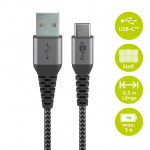 Goobay USB-C™ til USB-A tekstilkabel med metallkontakter 0,5 m elegant og ekstra robust tilkoblingskabel for enheter med USB-C™-port Goobay USB-C™ til USB-A tekstilkabel med metallkontakter 0,5 m elegant og ekstra robust tilkoblingskabel for enheter med USB-C™-port