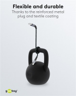 Goobay USB-C™ til USB-A tekstilkabel med metallkontakter 1 m elegant og ekstra robust tilkoblingskabel for enheter med USB-C™-port Goobay USB-C™ til USB-A tekstilkabel med metallkontakter 1 m elegant og ekstra robust tilkoblingskabel for enheter med USB-C™-port