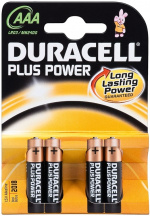 Duracell LR03/AAA (Micro) (MN2400) batteri, 4 stk. blisterpakning alkalisk manganbatteri, 1,5 V