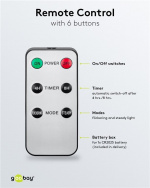 Goobay Sett med 5 hvite LED-voksstavlamper, inkl. fjernkontroll Vakker og trygg belysningsløsning for mange områder, for eksempel hus og loggiaer, kontorer eller skoler