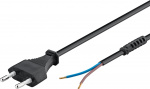 Goobay Kabel med Euro-plugg for montering, 1,5 m, svart Euro-plugg (type C, CEE 7/16) > løse kabelender