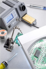 Fixpoint Digital loddestasjon EP5, 48 W digitalt loddekolbesett med stort, opplyst LCD-display (60 x 30 mm)