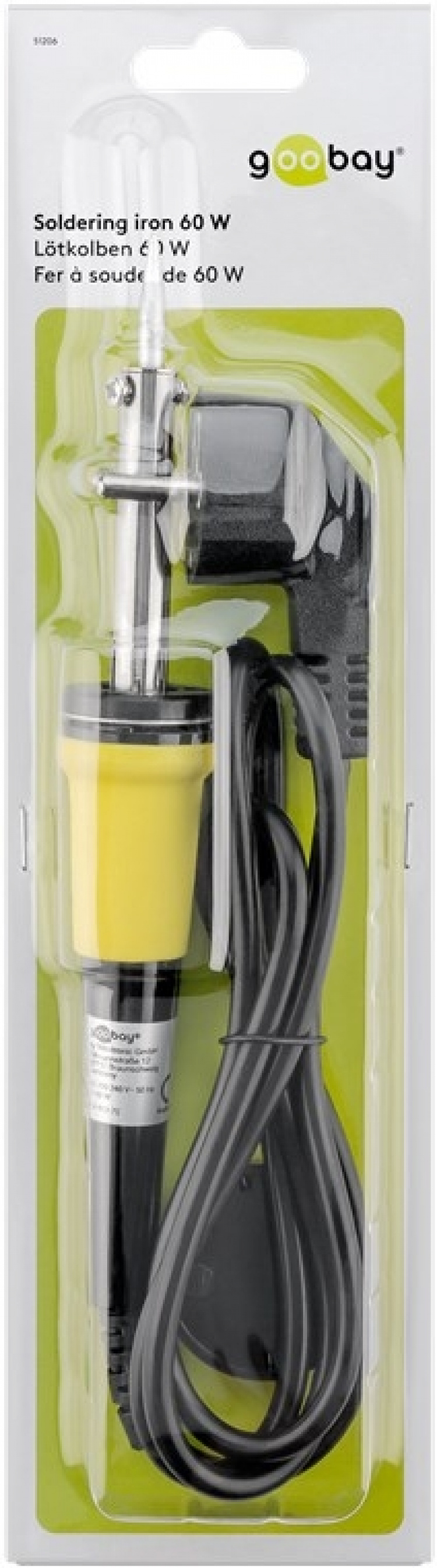 Goobay Loddebolt 60 W/230 V med loddespisser Loddeenhet 230 V/60 W med 1,25 m kabel