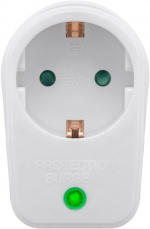 Goobay Adapter for stikkontakter med overspenningsvern Overspenningsvernbryter, 1 stikkontakt, hvit