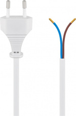 Goobay Kabel med Euro-plugg for montering, 1,5 m, hvit Euro-plugg (type C, CEE 7/16) > løse kabelender Goobay Kabel med Euro-plugg for montering, 1,5 m, hvit Euro-plugg (type C, CEE 7/16) > løse kabelender
