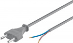 Goobay Kabel med Euro-plugg for montering, 1,5 m, grå Euro-plugg (type C, CEE 7/16) > løse kabelender