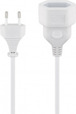 Goobay Skjøteledning Europlug, 2 m, hvit Europlug (type C, CEE 7/16) > Europeisk stikkontakt