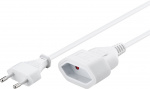 Goobay Skjøteledning Europlug, 2 m, hvit Europlug (type C, CEE 7/16) > Europeisk stikkontakt