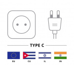 Goobay Skjøteledning Europlug, 2 m, hvit Europlug (type C, CEE 7/16) > Europeisk stikkontakt