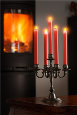 Goobay Sett med 5 røde LED-lamper i ekte voks, inkl. fjernkontroll Vakker og trygg belysningsløsning for mange områder, for eksempel hus og loggiaer, kontorer eller skoler