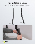 Goobay TV-bordstativ for TV-er og skjermer mellom 32 og 70 tommer (81-178 cm) opp til 50 kg, vippbart Goobay TV-bordstativ for TV-er og skjermer mellom 32 og 70 tommer (81-178 cm) opp til 50 kg, vippbart