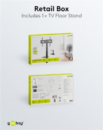 Goobay TV-gulvstativ Basic (størrelse L) for TV-er og skjermer mellom 37 og 70 tommer (94-178 cm) opp til 40 kg, svingbar