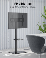 Goobay TV-gulvstativ Basic (størrelse L) for TV-er og skjermer mellom 37 og 70 tommer (94-178 cm) opp til 40 kg, svingbar