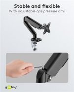 Goobay Skjermfeste med gassfjær for skjermer mellom 17 og 32 tommer (43-81 cm) Goobay Skjermfeste med gassfjær for skjermer mellom 17 og 32 tommer (43-81 cm)