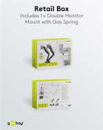 Goobay Dobbelt skjermfeste med gassfjær for skjermer mellom 17 og 32 tommer (43-81 cm)