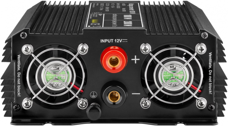 Goobay Spenningsomformer DC/AC (12 V - 230 V/1000 W) konverterer 12 V DC til 230 V AC Goobay Spenningsomformer DC/AC (12 V - 230 V/1000 W) konverterer 12 V DC til 230 V AC