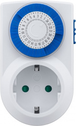 Goobay Analogt tidsur enkelt å betjene mekanisk tidsur for stikkontakten