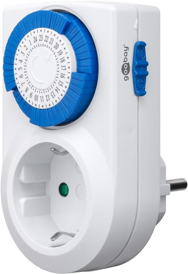 Goobay Analogt tidsur enkelt å betjene mekanisk tidsur for stikkontakten