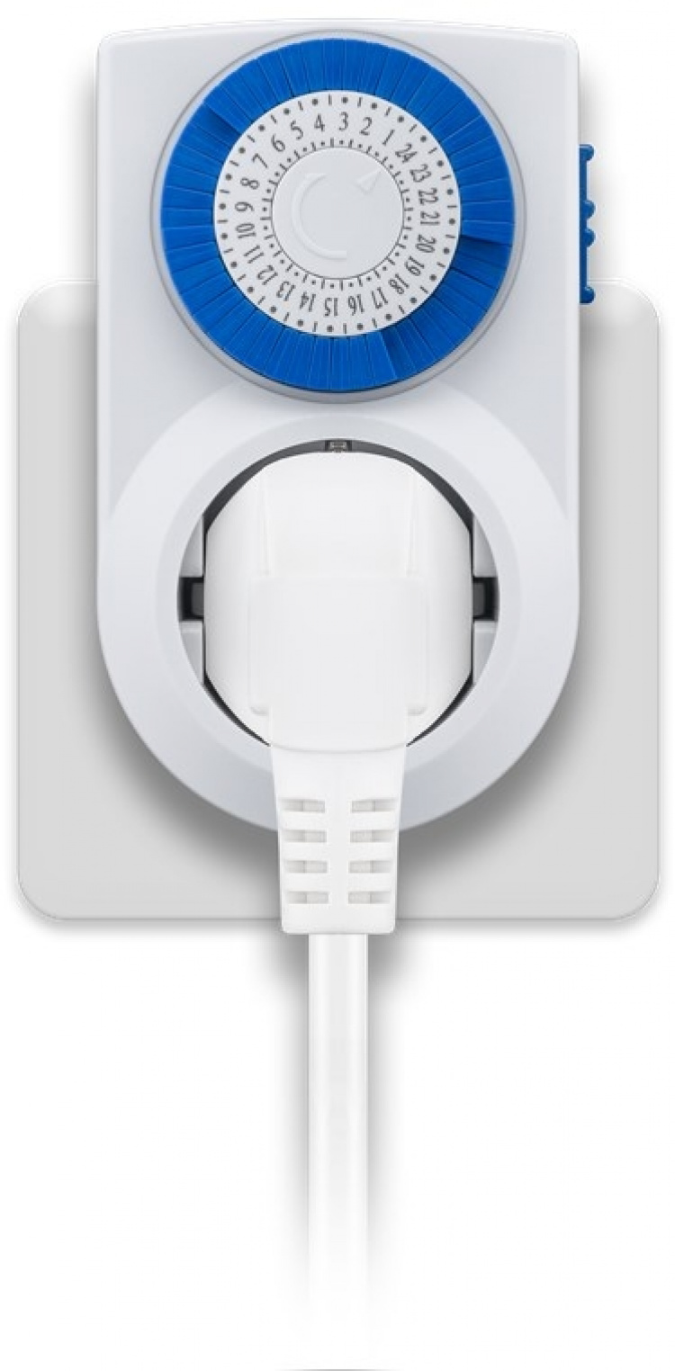 Goobay Analogt tidsur enkelt å betjene mekanisk tidsur for stikkontakten