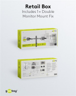 Goobay Dual Monitor Mount Fix for skjermer mellom 17 og 32 tommer (43-81 cm) opp til 9 kg
