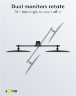 Goobay Dual Monitor Mount Fix for skjermer mellom 17 og 32 tommer (43-81 cm) opp til 9 kg