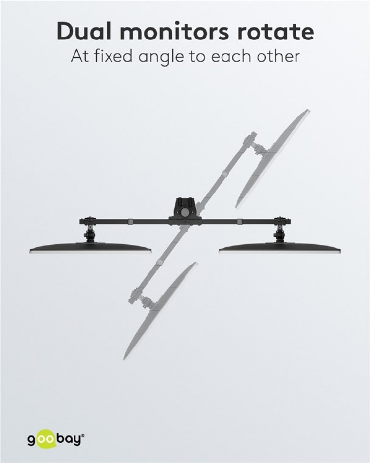 Goobay Dual Monitor Mount Fix for skjermer mellom 17 og 32 tommer (43-81 cm) opp til 9 kg