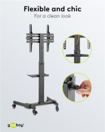 Goobay TV-presentasjonsstativ Basic (størrelse L) for TV-er eller skjermer mellom 37 og 70 tommer (94-178 cm) opp til 35 kg