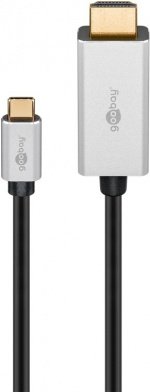 Goobay USB-C™ til HDMI™-adapterkabel, 2 m USB-C™-kontakt > HDMI™-kontakt (type A) Goobay USB-C™ til HDMI™-adapterkabel, 2 m USB-C™-kontakt > HDMI™-kontakt (type A)
