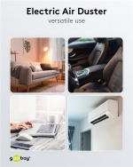 Goobay Elektrisk støvblåser for berøringsfri rengjøring av PC-tilbehør og husholdningsartikler Goobay Elektrisk støvblåser for berøringsfri rengjøring av PC-tilbehør og husholdningsartikler