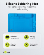 Goobay Fleksibel loddematte i silikon for trygg lodding, reparasjon og hobbyarbeid