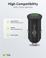 Goobay Dobbel USB-billader USB-C™ PD (Power Delivery) (45 W) 45 W (12/24 V), egnet for enheter med USB-C™ (Power Delivery), f.eks. iPhone 12 Goobay Dobbel USB-billader USB-C™ PD (Power Delivery) (45 W) 45 W (12/24 V), egnet for enheter med USB-C™ (Power Delivery), f.eks. iPhone 12