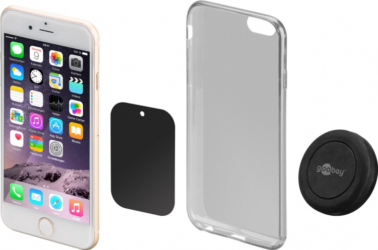 Goobay Universell magnetisk holder, selvklebende For rask og sikker festing av smarttelefoner i bilen eller i husholdningen