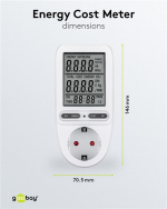 Goobay Digital energimåler Pro for måling av energiforbruket til elektriske husholdningsapparater