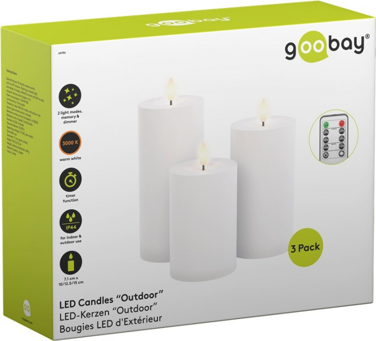 Goobay Sett med 3 LED-lys 